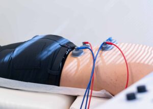 Patient receiving Neuromed Matrix Therapy to improve circulation and support tissue recovery