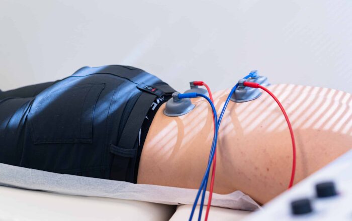 Patient receiving Neuromed Matrix Therapy to improve circulation and support tissue recovery